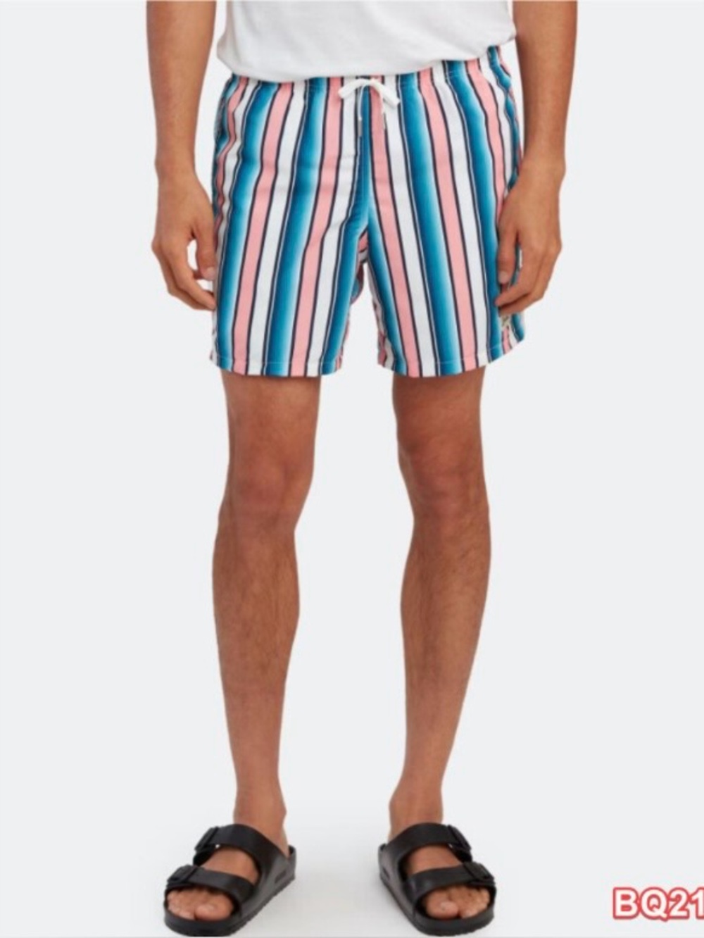 Bather mens Pink Stripe Swim Trunk medium